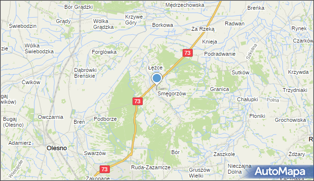 mapa Smęgorzów, Smęgorzów na mapie Targeo